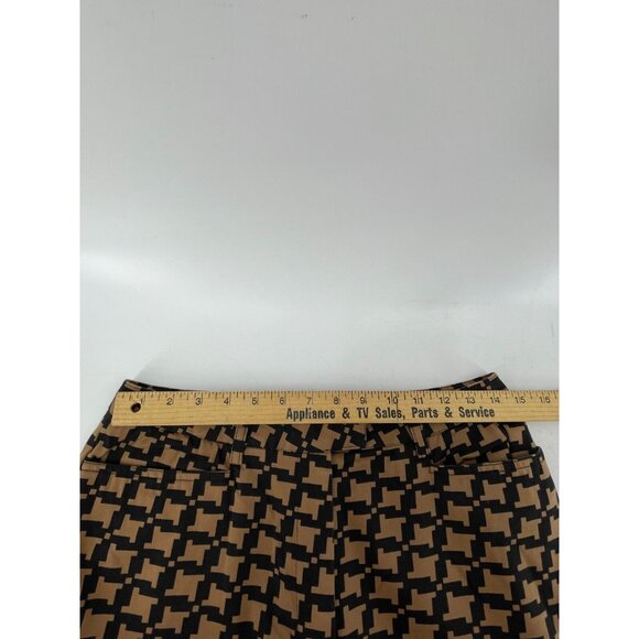 INC International Concepts Stretch Brown Black Houndstooth Pants Size 28W x 27L - Picture 8 of 11